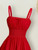 Ltvoo Girls Dress Sleeveless Ruched Ruffle Hem A Line Spaghetti Strap Long Summer Dresses Girl's Cami Flowy Sundress for Teen 13-16Y (16 Years) Red
