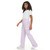 New Balance Girls Cargo Sweatpants – Soft Cotton Fleece Blend Pull-On Wide Leg Open Bottom Sweats Drawstring, Sizes 4-16 Violet