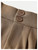 OYOANGLE Girl's High Waisted Pleated Wide Leg Pants Formal Uniform Dress Trousers with Belt Khaki 12Y