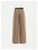 OYOANGLE Girl's High Waisted Pleated Wide Leg Pants Formal Uniform Dress Trousers with Belt Khaki 12Y