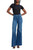 Good American Good Waist Palazzo Wide Leg Jeans in Blue Size 4/27