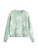 SHENHE Girl's Casual Flower Print Crewneck Long Sleeve Pullover Sweater Jumper Tops Blue 10Y