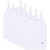 Feathers Girls Undershirts Tagless Camisoles - 5 pk Super Soft Cotton Cami Girls Tank Tops (Size 10, White)