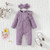 6-9 Months Girl Clothes Baby Girl Winter Clothes Purple Infant Jumpsuit Fall Romper Bodysuit Cute Baby Girl Outfits 6-12 Months