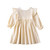 Goodplayer Toddler Girl Cotton Linen Dress Long Sleeve Ruffle Fall Dress Kids Solid Dresses Casual Clothes （2-3T,Beige Dresses）