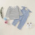Baby Girl Clothes Baby Fall Outfits Long Sleeve Infant Denim Romper Stripe Shirt Denim Jumpsuit Jean Overalls Outfits Baby Clothes Girls 3-6 Months