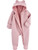 Simple Joys by Carter's Baby Girls' Fleece Footed Jumpsuit Pram, Pink, 3-6 Months