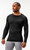 DEVOPS 2 Pack Men's Thermal Long Sleeve Compression Shirts (Small, Black/Wine)