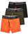 POLO RALPH LAUREN Men's 4D-Flex Cool Microfiber Boxer Briefs - 3 Pack, LBBBP3, Orange/Olive/Black, M