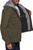 Levi's Men's Washed Cotton Military Jacket with Removable Hood (Standard and Big & Tall), Olive, Large