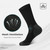 BAMBOO COOL Men's Crew Socks Athletic Running Sports Socks, Cushioned Moisture Wicking, Breathable Arch Support 6 Pack Black
