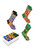 ADVANSYNC Premium Kente Cloth Socks (9-12, 3 Pack Bundle No 1)