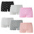 Cadidi Dinos Soft Cotton Girls' Boyshort Panties Boxer Brief Polka Dot Undies 6-Pack Size 12