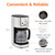 Amazon Basics Programmable Coffeemaker with Carafe and Reusable Filter, Stainless Steel, 12 Cups, Black