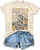Women's Vintage Floral T Shirt Boho Wildflower Graphic Loose Tees Short Sleeve Casual Tops (Apricot, M)