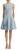 Oscar De La Renta, Peony Appliqué Knit Dress, Light Blue, L