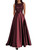 DREAMIND Women's A Line Mother of The Bride Dresses Long Burgundy Sequin Satin Mother of Groom Dress for Wedding Sleeveless Prom Gown US10