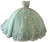 TRHTX Lace Beaded Prom Gowns Petite Size Pearly Sage Green Sweet 15 16 Dresses for Women Puffy Strapless Quinceanera Dresses Ball Gown Vestidos de 15 años 0
