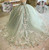 TRHTX Lace Beaded Prom Gowns Petite Size Pearly Sage Green Sweet 15 16 Dresses for Women Puffy Strapless Quinceanera Dresses Ball Gown Vestidos de 15 años 0