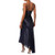 Lulus Lainey Asymmetrical Cowl Neck Maxi Dress Women’s Satin Formal Dress with Adjustable Straps and Draped Asymmetrical Hem Navy