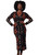 D'IYANU | Aisha Women's African Culture Print Cardigan or Dress | Traditional Ankara Pattern | Natural Mudcloth Kente | Versatile Calf-Length with Contrast Belt | XL