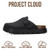 Project Cloud 100% Genuine Leather Platform Clogs for Women Footwear - Memory Foam Arch Support Cork Footbed Casual Shoes & Mules for Women 2025 (BentonChunky, BLKLEAMONO,10)