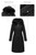 Bellivera Parka Jacket for Women Sherpa-Lined Coat with Pockets 7614 Black L