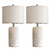 PoKat 23" Modern Ceramic Table Lamp Set of 2 for Living Room White Desk Lamps for Bedroom Farmhouse Bedside Nightstand Bedside Lamp End Table Lamps Beige