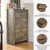 Signature Design by Ashley Trinell Rustic 5 Drawer Chest of Drawers with Nailhead Trim, Warm Brown