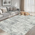 8x10 Area Rugs for Living Room - Washable Rug Modern Abstract Soft Large Neutral Non-Slip Carpet Indoor Floor Stain Resistant Thin Carpets for Bedroom Dining Room Farmhouse Nursery Home Office Grey