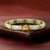 Ross-Simons Jade Good Fortune Bracelet in 18kt Gold Over Sterling. 7.5 inches
