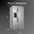 Kenmore 36" Side-by-Side Refrigerator with Freezer - Accela Chill, Water & Ice Dispenser, Adjustable Glass Shelves, ENERGY STAR Certified, 20 cu. ft. Capacity - Fingerprint Resistant Stainless Steel