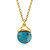Ross-Simons Turquoise Jewelry Set: Drop Earrings and Necklace in 18kt Gold Over Sterling. 18 inches