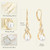 Infinity Pearl Jewelry Set for Women 18K Yellow-Plated Earrings & Necklace Silver Jewelry Gifts