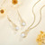 Infinity Pearl Jewelry Set for Women 18K Yellow-Plated Earrings & Necklace Silver Jewelry Gifts