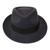 B&S Premium Doyle - Teardrop Fedora Hat - 100% Wool Felt - Crushable for Travel - Water Resistant - Unisex - Dark Grey 56