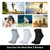 120 Pairs Mens Quarter Ankle Socks Athletic Moisture Socks Casual Sports Socks Bulk Pack for Homeless Unisex Men Women, Black Gray White, One Size
