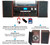 Boytone BT-24DJM Bluetooth Classic Style Record Player Turntable with AM/FM, CD/Cassette Player, Separate Stereo Speakers, Record from Vinyl, Radio, Cassette to USB with MP3 format, SD Slot, USB, AUX.