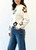 Womens Fair Isle Sweaters Chunky Oversized Mock Neck Floral Sweater 2026 Casual Loose Long Sleeve Pullover Knit Jumper Ivory