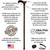 Asterom Walking Cane - Handmade, Ergonomic, Canes for Men - Wooden Walking Sticks for Seniors, Unique, Cool (Walnut, 36 Inches)
