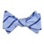 High Cotton Seaside Stripe Self-Tie Bow Tie – 100% Italian Silk, Handmade in USA – Men’s Ocean-Inspired Striped Bow Tie - Baby Blue