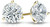 The Diamond Deal IGI Certified .50ct (1/2Cttw) Carat Round Brilliant Lab-Grown Diamond 3-Prong Stud Earrings in 14k Yellow Gold With Screw Back Closure