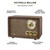Victrola Willow – Retro Wood Bluetooth Radio with Built-in Speakers: Elegant & Vintage Design, Rotary AM/FM Tuning Dial, Bass & Treble Control, Wireless Streaming (Walnut)