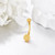 GEHN 14K Solid Gold Sunflower Belly Button Ring Sunflower Navel Ring 14K Real Gold Flower Piercing Jewelry for Women