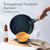 Ceramic Cookware Set 22 Piece Nonstick Pots and Pans Set Non Stick Kitchen Cooking Sets 8"Frying Pans with Lid,Black Granite Non-Toxic Induction Kitchen Cookware w/Glass Lids PFOS/PFOA-Free