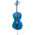 Cecilio- Musical Instrument for Beginners - 4/4 Full Size Cellos Kit with Bow, Stand, Bag - Stringed Music Instruments for School Orchestras, Performances,Blue