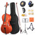 ADM 4/4 Full Size Acoustic Cello, Beginner Acoustic Cello Kit with Portable Bag, Stand, Bow, Mute, Rosin, Tuner, Music Stand, Endpin Holder for Beginner Adults & Students