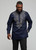D'IYANU | Dubaku African Dashiki for Men – Traditional African Attire – Embroidered Shirt in Regular & Plus Sizes Navy