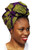 Dupsie's Yellow and Purple African Print Ankara Head wrap, Tie, scarf, Multicolor, One Size