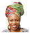 Dupsie's Women's Red, Blue and Gold African Print Head Wrap